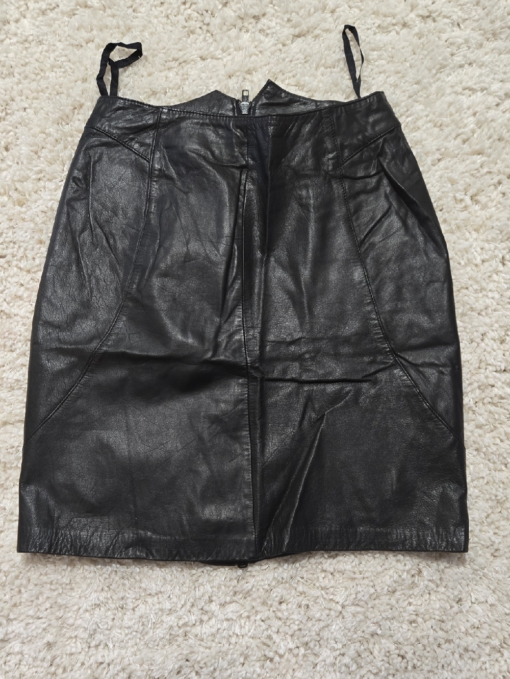 Avanti Leather Midi Skirt Full Zipper Back Genuine Leather Size 6
